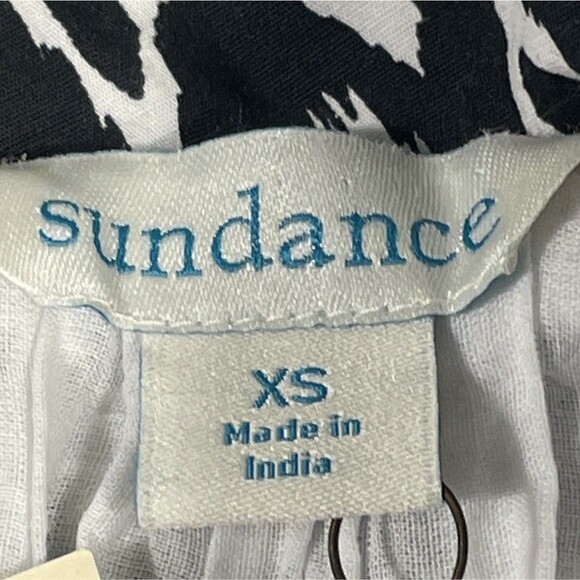 NWT Sundance Blakely Maxi Skirt Black White Geometric Pockets Back Zip Cotton XS - Picture 3 of 12